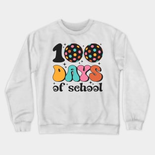 100 days of school Disco Ball Retro Design Crewneck Sweatshirt